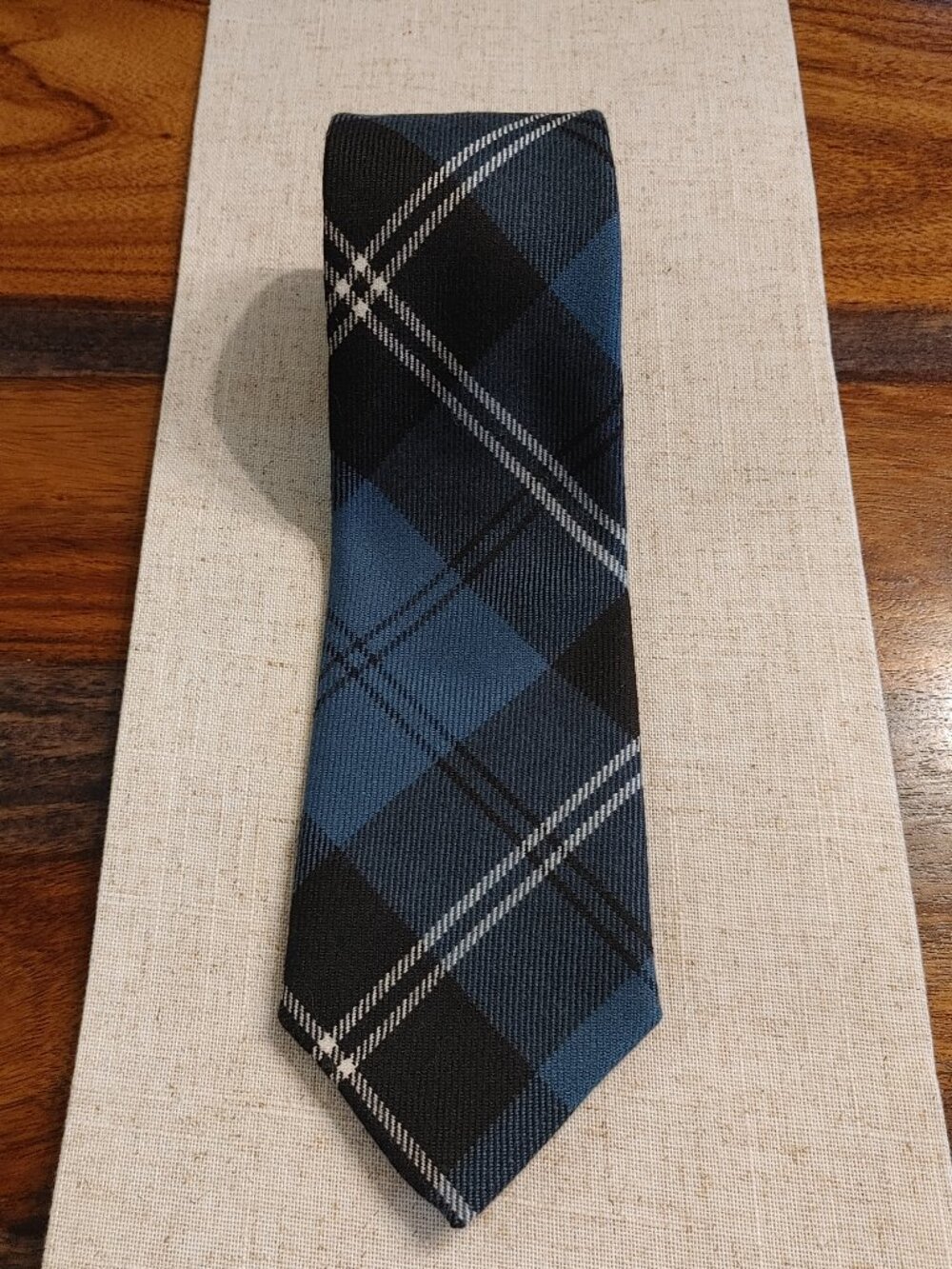 Ramsay Blue Ancient Tartan Wool Tie Made in Scotland